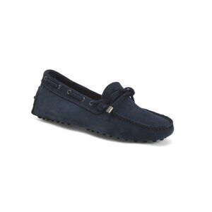 ANTICA CUOIERIA Navy Made In Italy Suede Car Shoes